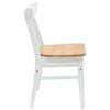 vidaXL Dining Chairs 2 pcs White 42 x 47.5 x 81 cm Solid Rubber Wood