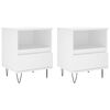 vidaXL Bedside Cabinets 2 pcs White 40x35x50 cm Engineered Wood