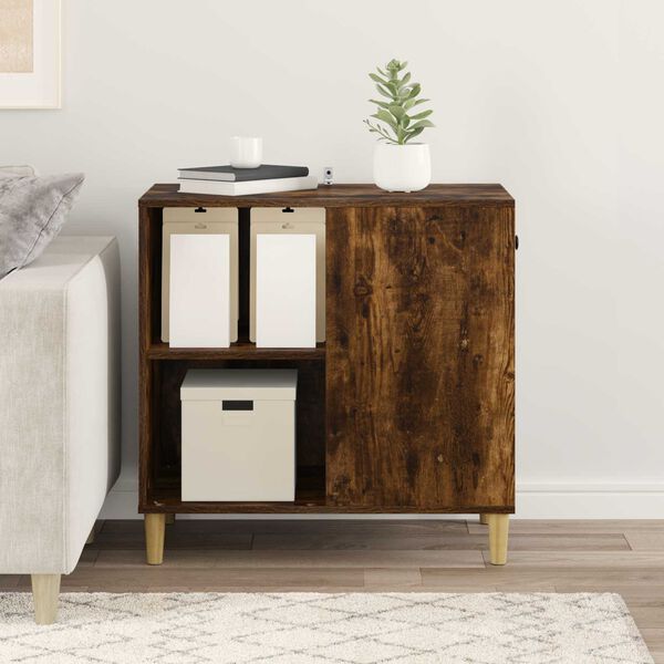 vidaXL Cat House Smoked Oak 72 x 42.5 x 70 cm Engineered Wood