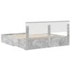 vidaXL Bed Frame Concrete Grey 200 x 200 cm Engineered Wood