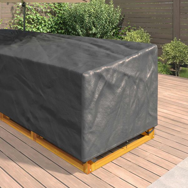 vidaXL Furniture Cover Black 300 x 300 x 80 cm 600D Oxford Fbric