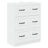 vidaXL Drawer Cabinet White 66 x 34.5 x 87 cm Engineered Wood