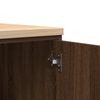 vidaXL Garage Storage Cabinet Brown Oak 60x51x85 cm Solid Wood Pine