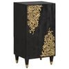 vidaXL Sideboard with Shelf Black 40 x 33 x 75 cm Solid Mango Wood