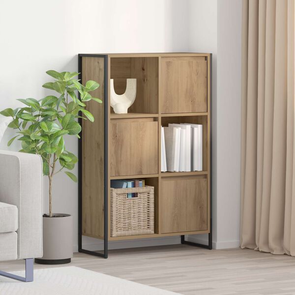 vidaXL Book Cabinet Artisian Oak 68 x 30 x 108.5 cm Engineered Wood