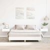 vidaXL Bed Frame No Mattress White 150x200 cm King Size Engineered Wood