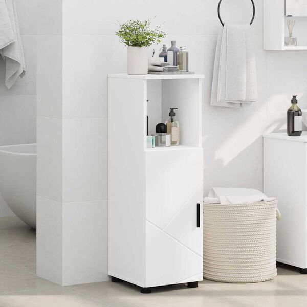 vidaXL Bathroom Cabinet White 30 x 35 x 95 cm Engineered wood & Metal