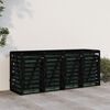 vidaXL Quadruple Wheelie Bin Storage Black Solid Wood Pine
