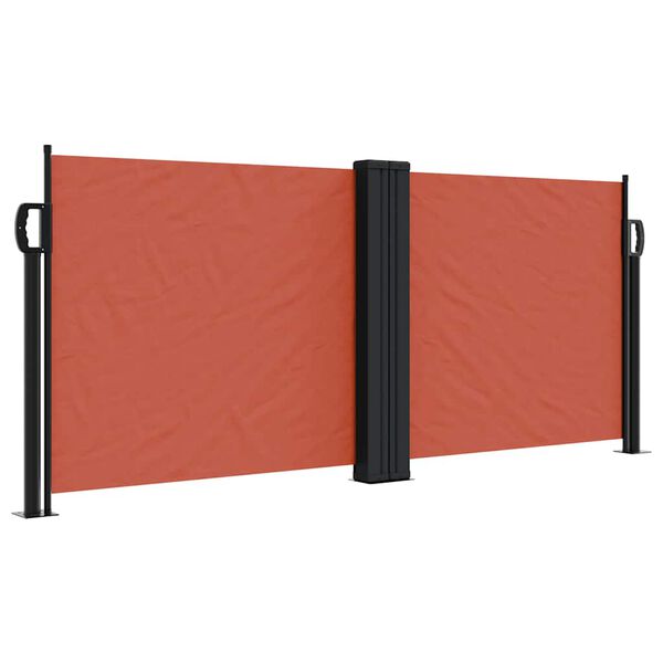 vidaXL Retractable Side Awning Terracotta 100x1000 cm