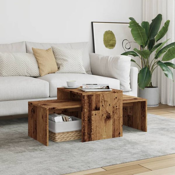 vidaXL Coffee Table Old Wood 100x48x40 cm Engineered Wood