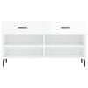vidaXL Shoe Bench High Gloss White 102x35x55 cm Engineered Wood