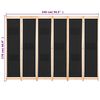 vidaXL 6-Panel Room Divider Black 240x170x4 cm Fabric