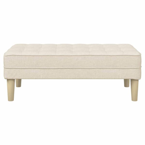 vidaXL Bench with Cushion Linen 113 x 57 x 39 cm Fabric