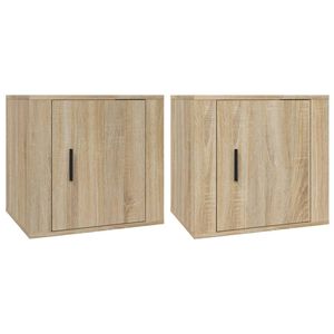 vidaXL Bedside Cabinets 2 pcs Sonoma Oak 50x39x47 cm