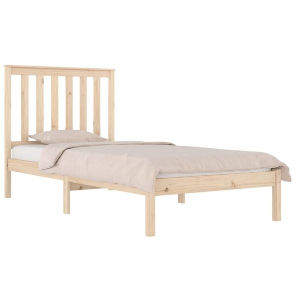 vidaXL Bed Frame without Mattress Solid Wood Small Single
