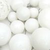 vidaXL 111 Piece Christmas Bauble Set White Polystyrene