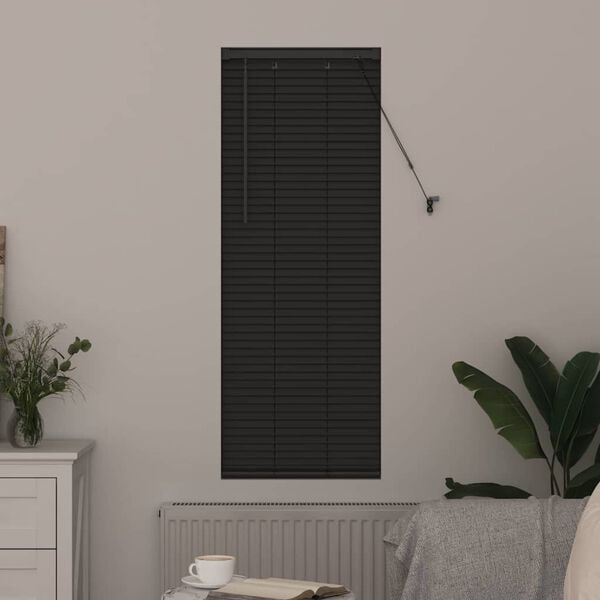 vidaXL Window Blind with Curtains Manual Dark grey Aluminium