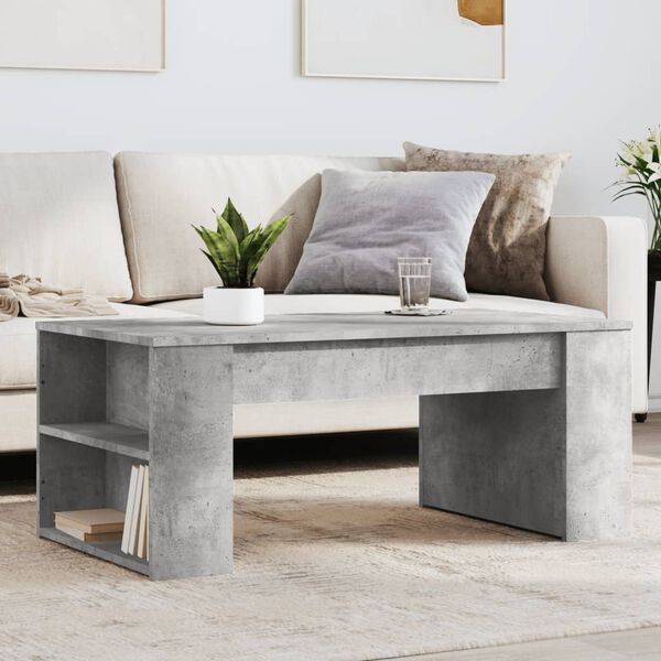 vidaXL Coffee Table Concrete Grey 102x55x42 cm Engineered Wood