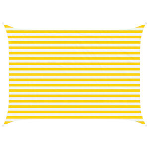vidaXL Sun Shade Sail Yellow and White 3,5 x 2,5 m