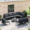 vidaXL Garden Sofa Set Anthracite Steel