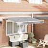 vidaXL Retractable Awning Anthracite and White 300 x 200 cm