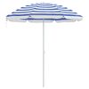 vidaXL Beach Parasol Blue and White 206 x 206 x 212 cm