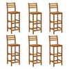 vidaXL 7 Piece Garden Bar Set Solid Wood Acacia
