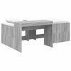 vidaXL Kids'High Bed Frame with Desk Grey Sonoma 98.5 x 200 cm