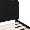 vidaXL Toddler Bed Frame with Headboard Black 70 x 140 cm Fabric