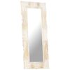 vidaXL Mirror White 110x50 cm Solid Mango Wood