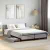 vidaXL Bed Frame with Drawers without Mattress Grey Sonoma 120x190 cm Small Double