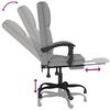 vidaXL Massage Reclining Office Chair Light Grey Fabric
