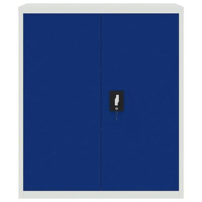 vidaXL File Cabinet Light Grey and Blue 90x40x105 cm Steel