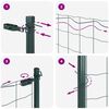 vidaXL Fence with Post Green 0.4 x 50 m Steel and PVC