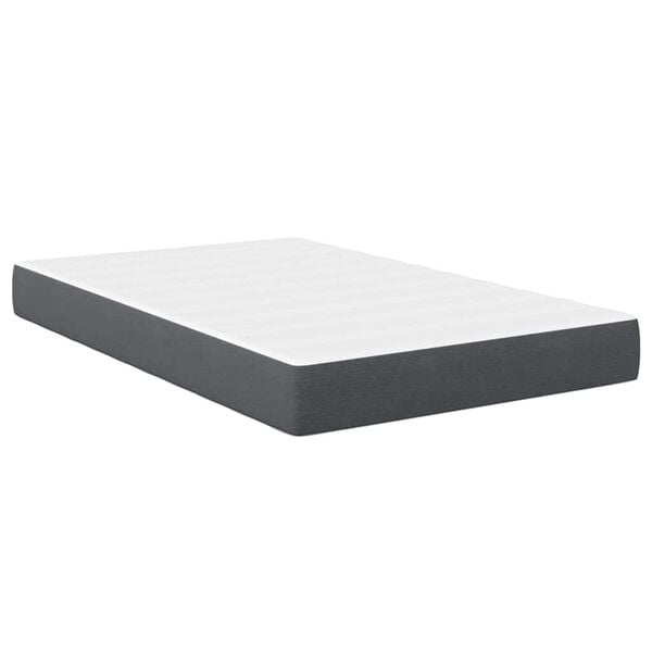 vidaXL Bed Mattress with Mattress Grey 120 x 190 cm Fabric