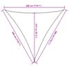 vidaXL Sunshade Sail 160 g/m&sup2; White 3x3x3 m HDPE
