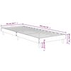 vidaXL Bed Frame without Mattress White 75x190 cm Small Single Engineered Wood