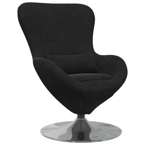 vidaXL Egg Chair Black 63 x 73 x 90 cm Velvet