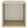 vidaXL Wall Cabinets 2 pcs White and Sonoma Oak 37x37x37 cm Engineered Wood