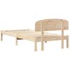 vidaXL Bed Frame with Headboard Natural 80 x 200 cm Solid Pine Wood