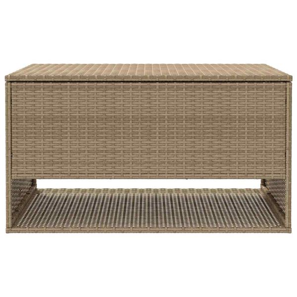 vidaXL Outdoor Cushion Box Beige 100x55x55.5 cm Poly Rattan