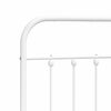vidaXL Metal Bed Frame without Mattress with Headboard White 120x190cm