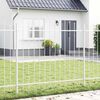 vidaXL Garden Fence 8 pcs White 170 x 190 cm Powder-Coated Steel