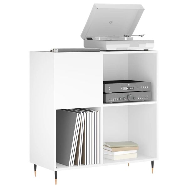 vidaXL Record Cabinet White 84.5x38x89 cm Engineered Wood