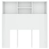 vidaXL Headboard Cabinet High Gloss White 100x19x103.5 cm