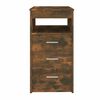 vidaXL Drawer Cabinet Smoked Oak 40x50x76 cm Engineered Wood