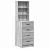 vidaXL Dressing Table 3 pcs Grey 40 x 41 x 135 cm Engineered wood