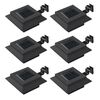 vidaXL Solar Lamp | Set of 6 | Black | Plastic | 12 cm square | Solar Lamp