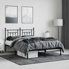 vidaXL Metal Bed Frame without Mattress with Headboard Black 140x200cm