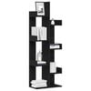 vidaXL Bookcase Black Oak 48 x 25.5 x 140 cm Engineered Wood